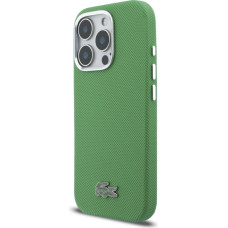 Lacoste PVC Iconic Petit Pique Metal Logo MagSafe Case for iPhone 16 Pro Max Estragon Green