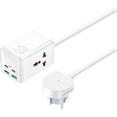 REMAX GAN POWER STRIP 65W RP-U157 2xUSB+2xUSB-C 1.5M WHITE