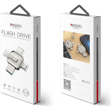 Yesido FLASH DISK FL15 4IN1 OTG ADAPTER USB 3.0 16GB SILVER