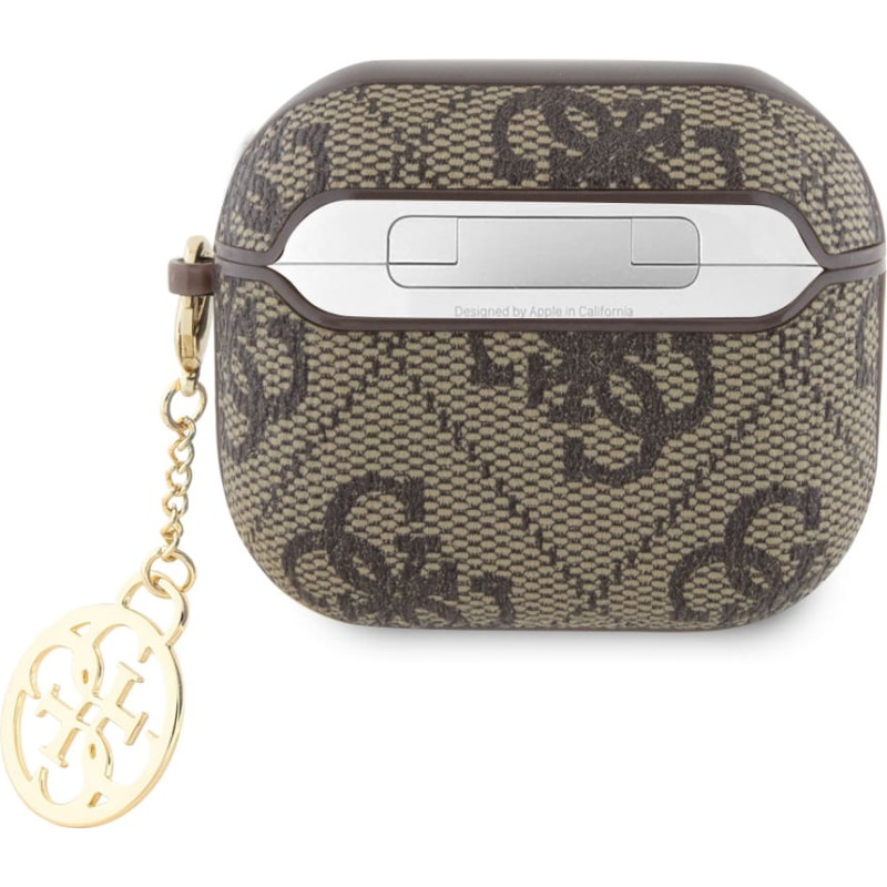 Guess 4G PU Charm Case for AirPods 3 Brown