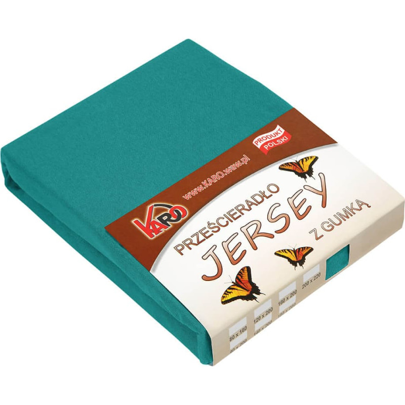 Džersija loksne 70x140 tirkīza tumša 016 bieza 150g/m2