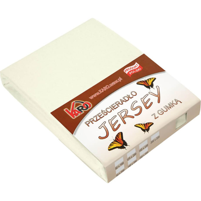 Džersija loksne 80x200 Ekri 002 bieza 150g/m2