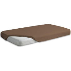 Satīna palags 150/160x190/200 brūns 18