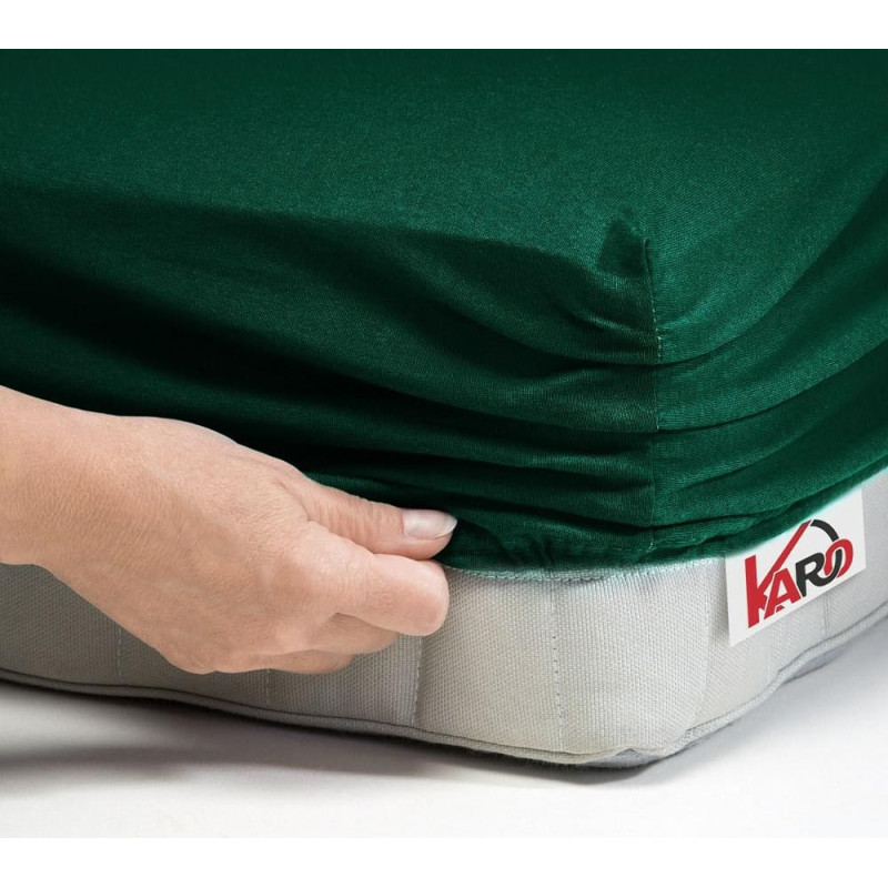 Džersija loksne 90x200 pudele zaļa 074 bieza 150g/m2