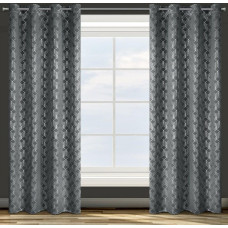 Aptumšojošs aizkars 140x250 Poligrafīta sudrabs, gatavs ar aptumšošanas starplikām