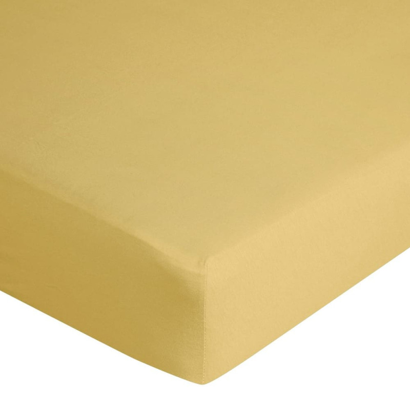 Džersijai pieguļošs palags 90x200 sinepes augstajam matracim 25 cm 125 g/m2