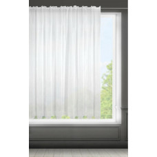 Aizkars 350x150 Lucy White gatavs uz lentes no smalka un viegla plīvura
