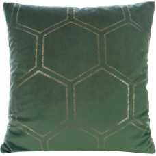 Dekoratīvā spilvendrāna 45x45 Blink 12H zaļa tumši zelta velūra šūnveida