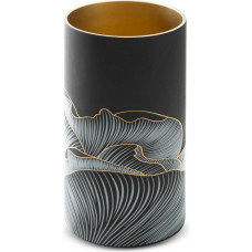 Vāze 15x30 Peonija 1 melnā zelta peonijas ziedi ar mākslas stiklu Limited Collection