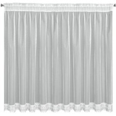 Aizkars 300x145 Sari balts gatavs uz smalkas sieta lentes ar dekoratīvām mežģīnēm augšējā malā