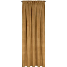 Aizkars 140x270 Melanie zelta velūrs gatavs uz lentes