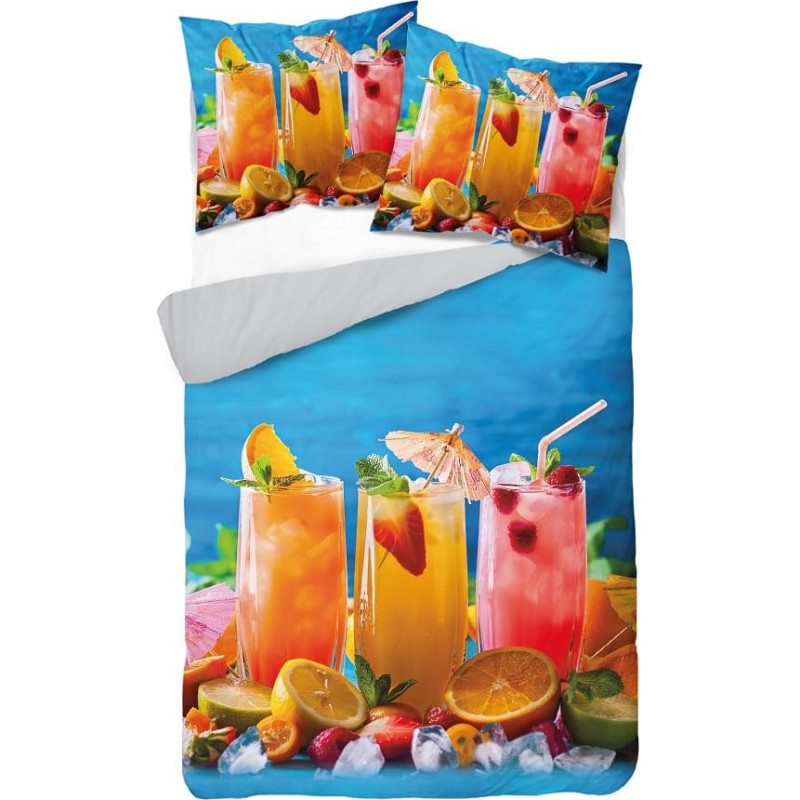 Mikrošķiedras gultas veļa 3D 160x200 krāsaini dzērieni 4213 A mikro 07