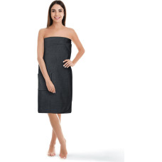 Pareo L/XL sieviešu pirts dvielis, grafīta kokvilnas frotē