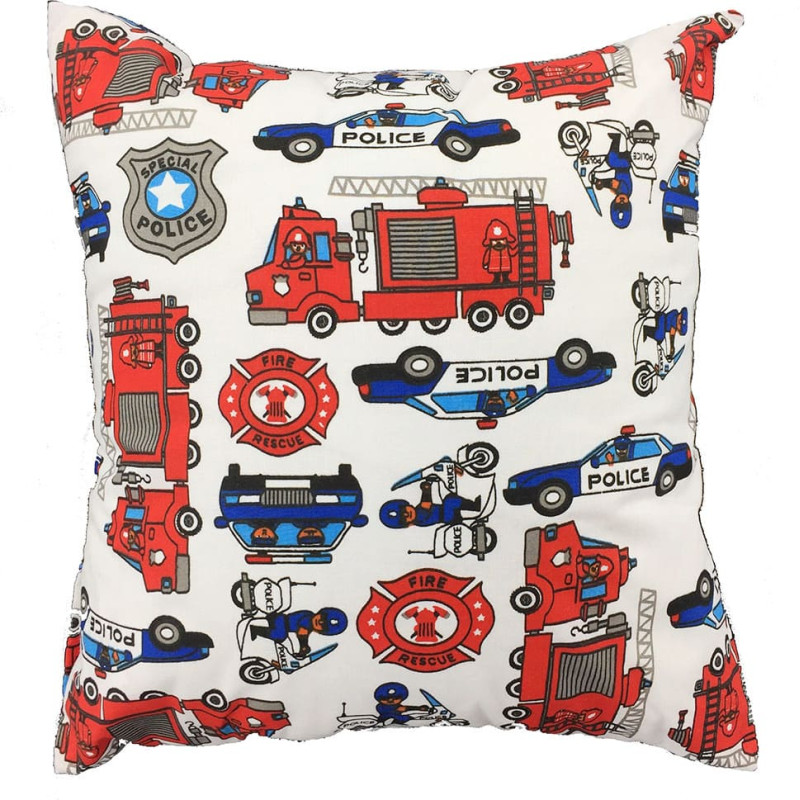 Kokvilnas spilvendrāna 40x40 1111E Ugunsdzēsēju brigāde Policija abpusēja