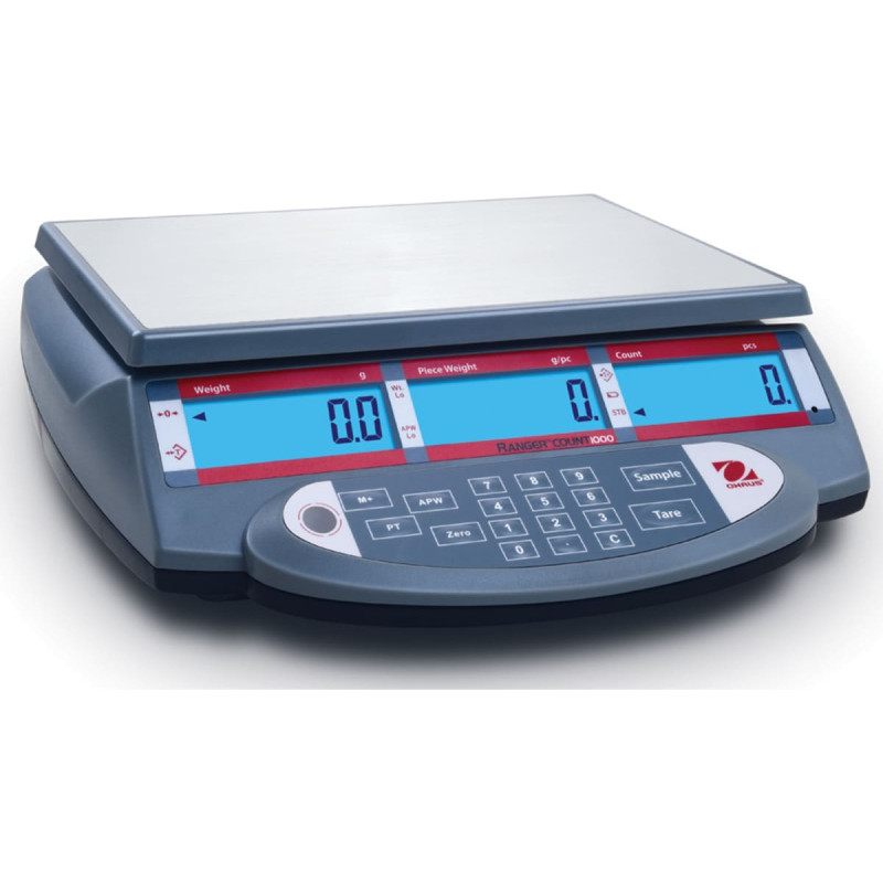 Ohaus Skaitī&scaron;anas kopējās platformas skalas RANGER COUNT 1000 3Kg / 0,2g - RC11P3
