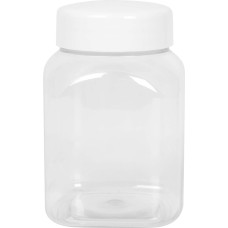 Gsg24 Kvadrātveida burka ar vāku vītne 63/485 caurspīdīga 500ml