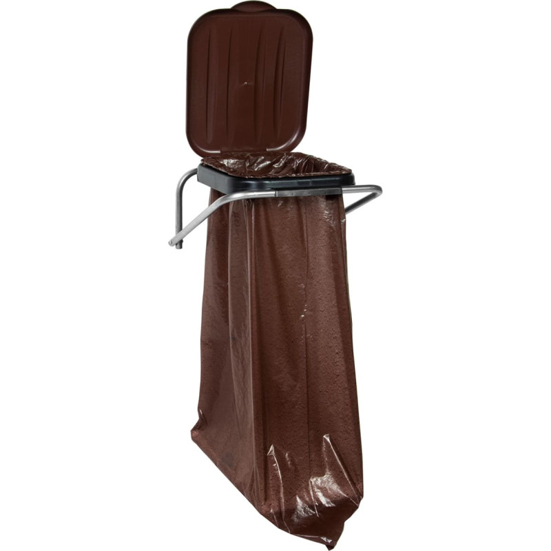 Gsg24 Pie sienas piekarināms turētājs atkritumu &scaron;ķiro&scaron;anai brūns - 120L maisi