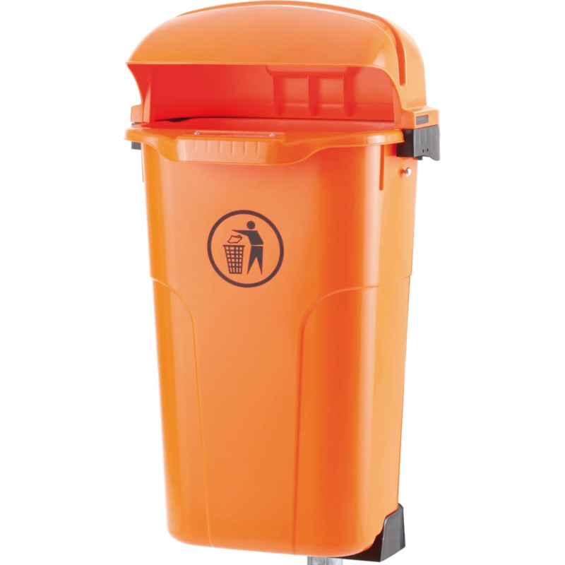 Europlast Austria Pilsētas ielu kausu tvertne stabam vai sienai URBAN BIN 50L - oranža