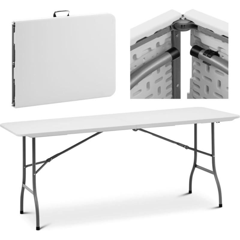 Royal Catering Balts saliekams dārza ēdinā&scaron;anas galds līdz 150 kg 180 x 75 x 74 cm