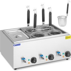 Royal Catering Makaronu plīts makaronu plīts ar krāniem 4 grozi + GN 1/3 3 x 6,5 l 3000 W