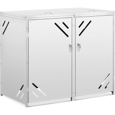 Ulsonix Vāks Dubults atkritumu tvertnes vāks ar diagonālām atverēm STEEL 2x 240 l