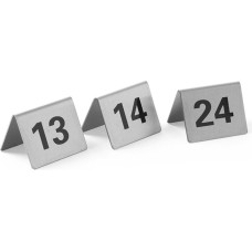Hendi Informācijas plāksnīte TABULA NUMURS 13-24 nerūsējošā tērauda komplektā 12 gab. - 663851
