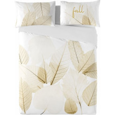 Satīna gultasveļa 160x200 lapas baltā zelta Prestige 1