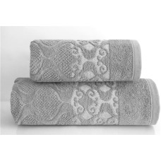 Lugana dvielis 50x90 pelēks reljefs 500g/m2