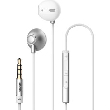 Baseus In-ear austiņas austiņas ar tālvadības pulti Encok H06 sudraba
