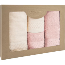 Komplektā 6 gab Solano krēmkrāsas rozā kvarca dvieļi kastītē