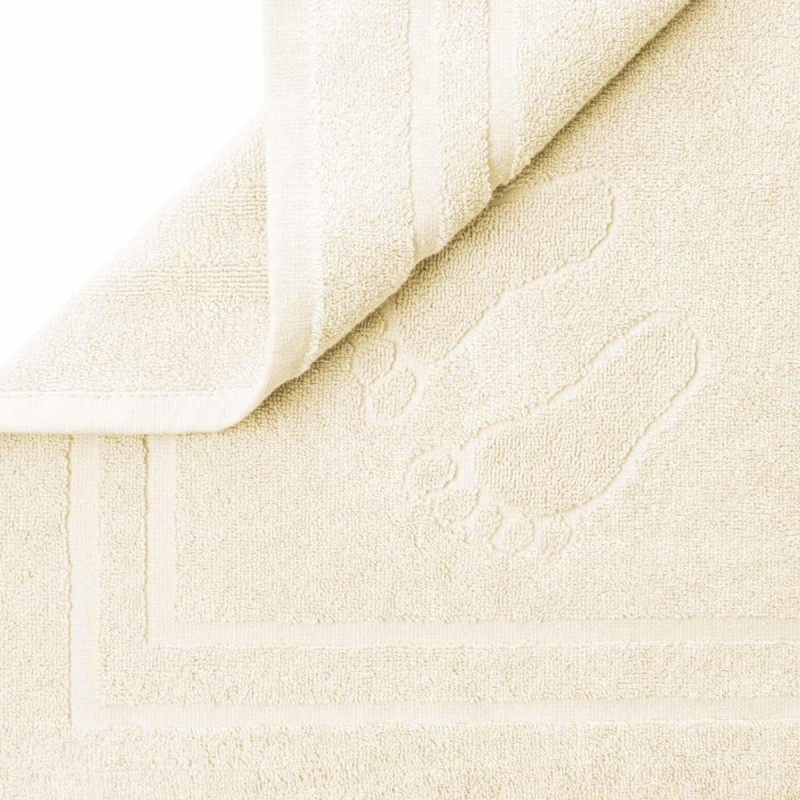 Vannas istabas paklājiņš 50x70 Mondo krēmkrāsas kokvilnas frotē 650g/m2