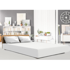 Džersija elastāna palags 140x200 ar gumiju, balts, augstajam matracim 25 cm Luxury