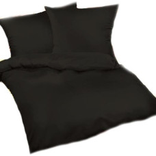 Kokvilnas gultas veļa 140x200 melna 27 1x40x40 vienkārša