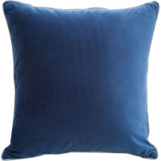Dekoratīvā spilvendrāna 40x40 Mel, tumši zils, sudraba samts