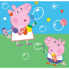 Burvju dvielis 30x30 cm Peppa Pig ziepju burbuļi zils Magic