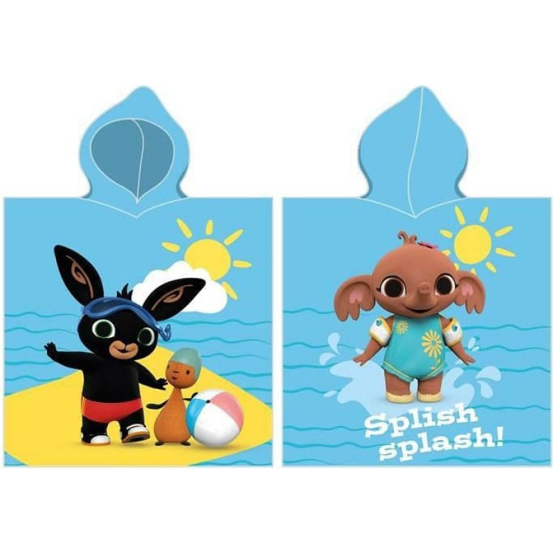 Pončo bērniem 50x115 Bing Rabbit dvielis ar kapuci bērniem Summer C23