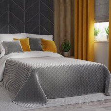 VELVI Dekoratīvais gultas pārklājs, izmērs 220x240cm, krāsa 022 auksti pelēka VELVI0/NAP/022/220240/1