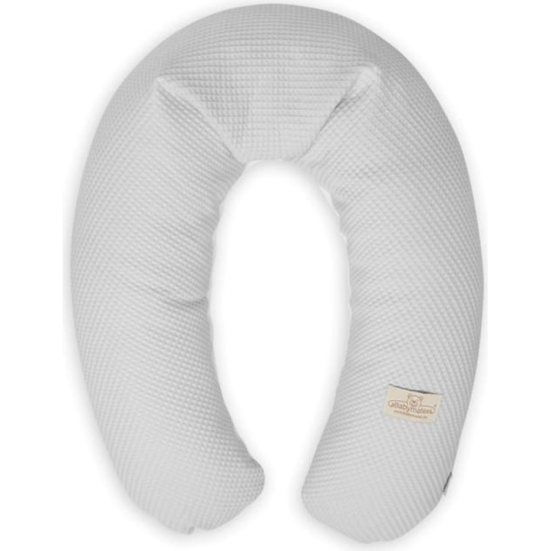 Relax Muslin Prestige pozicionēšanas spilvens, vafele, krēms, 190 cm, barošanai, grūtniecībai un atpūtai