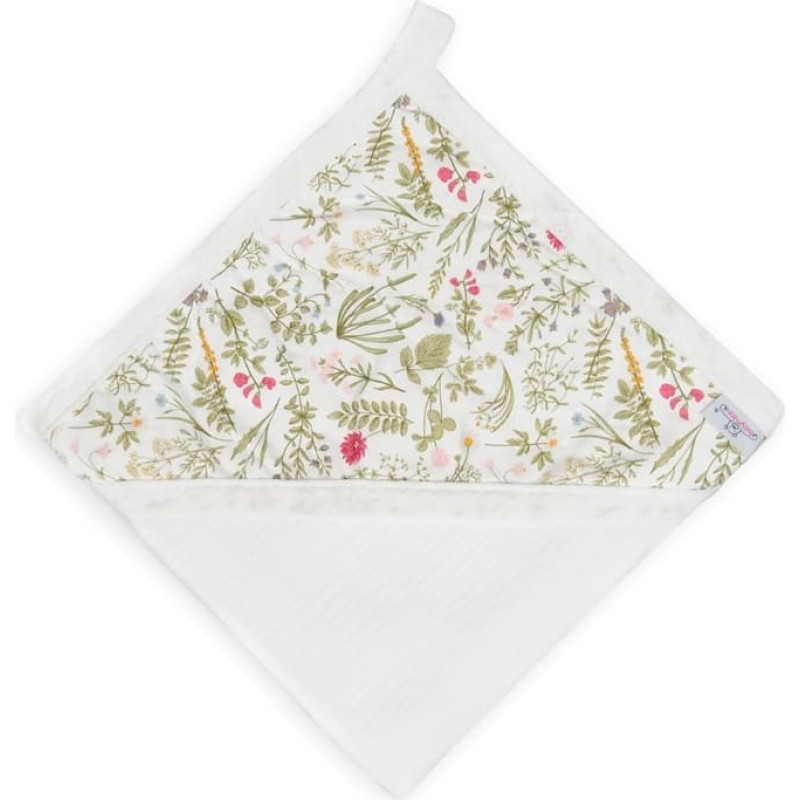 Vannas pārvalks 85x85 Muslin balts, 1 dvielis ar kapuci