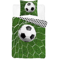 Kokvilnas gultas veļa 140x200 Futbola laukums Futbola zaļums 4662 A 38. panelis