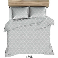 Kokvilnas gultasveļa 140x200 pelēka ģeometriskā 1189 N kokvilna Maks