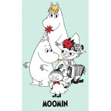 Bērnudārza dvielis 30x50 Muminki piparmētra 7686 Moomins bērnu kokvilna Mała Mi Włóczykij Roku dvielis