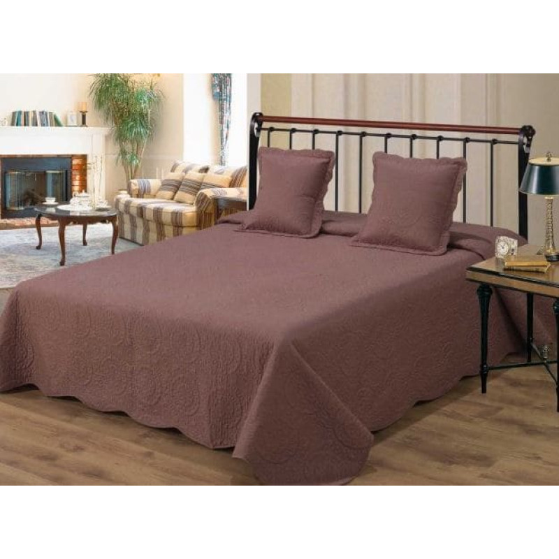 Dekoratīvais gultas pārklājs 220x240 KARO 119 Brūns 220x240 raksts. 21536