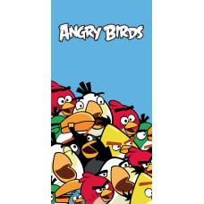 Dvielis 75x150 Angry Birds varoņi uz zila fona 6220