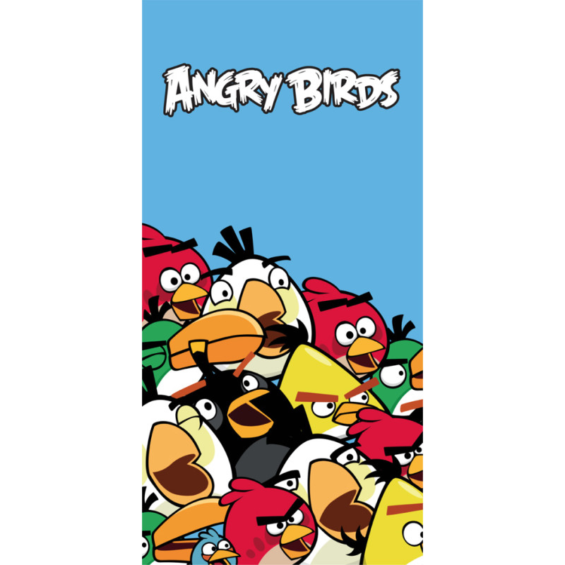 Dvielis 75x150 Angry Birds varoņi uz zila fona 6220