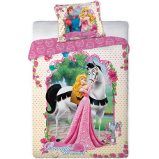 Princeses gultasveļa 160x200 princese ar baltu zirgu 3016