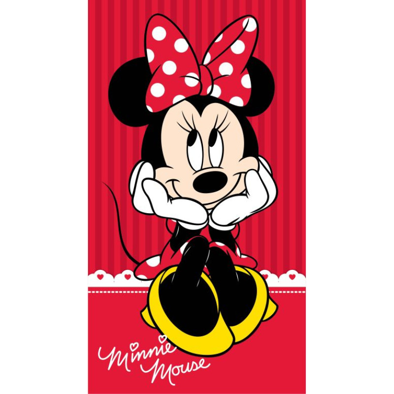 Minnie Mouse dvielis 50x90 Minnie Mouse D sarkans 0811