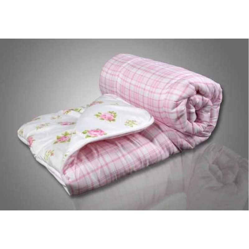 Mikrošķiedras sega 155x200 Rose Lea Pink rūtaina