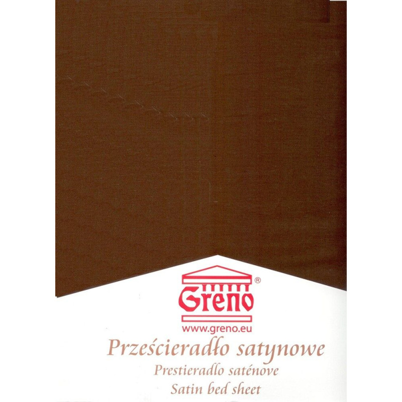 Satīna palags 140x210 Brūns