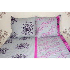 Flaneļa gultasveļa 160x200 raksts 417E Pelēks-Purple